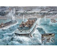 KIT MODÈLE DE NAVIRE MILITAIRE STATIQUE ITALIEN LCVP AVEC ÉTATS-UNIS ÉCHELLE ...
