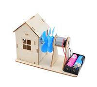 Kit Modèle Maison D'énergie Éolienne, Ensemble D'expérimentation Conversion | Ensemble D'assemblage Créatif Et Pratique, Paquet De Matériel Éducatif STEAM For Les Projets D'expo-sciences