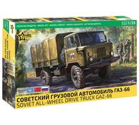 KIT MODÈLE MILITAIRE ZVEZDA GAZ-66 4X4 CAMION MILITAIRE ÉCHELLE 1:35