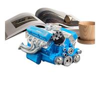 Kit Modèle Moteur V8 en résine créative 15 x 10 x 8 cm | Miniature mobile avec design 3D, bureau, salle de telier, étagère, artisanat résine moteur | cadeau décoratif pour collection
