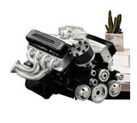 Kit Modèle Moteur V8,Maquettes Expérimentales Sciences Physiques - Jeux Éducatifs STEM Décoration De Bureau pour Collection Adulte Chambre d'enfant Salon