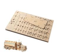 Kit modèle puzzle en bois 3D - Ensemble pour la construction de figurines de petite citerne, finition de sécurité avec bords lisses, assemblage facile à insérer, pièces durables | Jouet