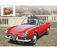 KIT MODÈLE VOITURE STATIQUE ITALIEN ALFA ROMEO GIULIETTA SPIDER 1600 ÉCHELLE ...
