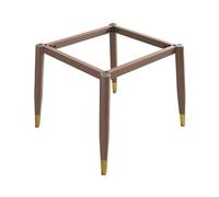 Kit Moderne en métal pour Cadre de Table de Cuisine/Salle à Manger, Compatible avec Plateaux en marbre, Verre ou Bois. Ventouse et vis incluses. 45 cm x 45 cm x 72 cm. Marron et doré.