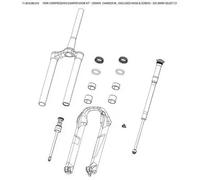 Kit molette compression Rockshox Crown Charger Rl Sid 35mm Select C1 2021] Noir