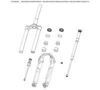 Kit molette rebond Rockshox Race Day Damper- Sid/Sid Sl C1 2021 Noir