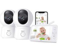 Kit moniteur vidéo pour bébé ARENTI 2MP/1080P Wi-Fi avec deux caméras et écran LCD