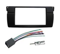Kit Montage Autoradio pour BMW Série 3 E46 1998-2005 DVD Stéréo Panneau Tableau Bord Réaménagement Kit D’Outils pour Habillage Cadre CD Lunette Radioblende Set(Version A wire)