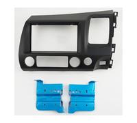 Kit Montage Autoradio pour Civic 2006-2011 2din 6.2/7 Pouces Stéréo Double Din Cadre DVD Installer Panneau Facial Tableau De Bord Radioblende Set(RHD-Frame-Blue)
