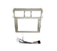 Kit Montage Tableau Bord Autoradio Voiture 9 Pouces Pour Toyota Pour Vios Pour Belta Pour Yaris Pour Vitz Pour Platz 2008-2013 Cadre de tableau de bord(Ensemble complet argenté)