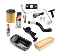 Kit montage Turbo Turbocompresseur avec Carter Crépine Nettoyant Pré-vidange et Filtres à Huile & Air compatible pour BERLINGO C3 PICASSO C4 XSARA PICASSO 307 308 PARTNER 1.6 HDI 90cv