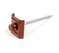 Kit monté ZAMATOP BOIS 6,3x100+CAVTE1 RAL8012 - SCELL-IT - ZTW100+E1-MT-8012