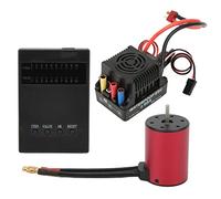 Kit moteur brushless S3650 haute performance 3900 kV avec carte de programmation ESC 60 A, pièces de mise à niveau universelles pour voiture RC 1/10, alliage d'aluminium rouge et