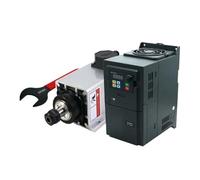 Kit moteur de broche refroidi par air 3,5 kW 220 V/380 V 24000 tr/min + variateur 4 kW + clé à pince ER20 for fraisage CNC(3.5KW 220V kit)