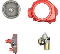 Kit moteur de démarrage à volant d'inertie, démarreur électrique, compatible avec GX160 5,5 CV, GX200 6,5 CV, argent rouge noir