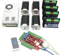 Kit moteur pas à pas CNC, couple de 425ozin, contrôle USB, 4-AXIS-KIT