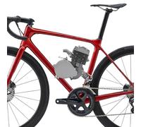 Kit Moteur Vélo 80cc 2 Temps Essence, Moteur Thermique Monocylindre Refroidissement Air 40km/h, Kit Conversion Vélo Motorisé 44 Dents Compatible VTT 26/28 Pouces Cadre V, Réservoir 2L Capacité