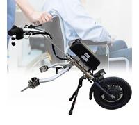 Kit motorisation Fauteuil Roulant Handbike électrique pour 500 W, de conversion électrique, autonomie 90 km, 3 vitesses réglables, amortisseur + trompette