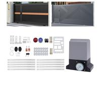Kit motorisation pour portail coulissant 550/750 W, 1200/1600 kg, infrarouge, ouverture automatique pour portail coulissant avec rail de 6 m, serrure par mot de passe sans fil, lampe d'alarme, idéal
