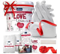 Kit Moulage Main Couple - Cadeau Original Saint Valentin/Mariage, Alginate Inclus, Moule 3D