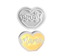 Kit Moule Résine - Moule À Chocolat Maman, Créatif | Accessoire Flexible En Forme De Cœur, Décoration Maison Et Bureau, Projet Artistique Maternité, Atelier Créatif, Idée Cadeau Originale Et Ludiq
