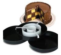 Kit moules à gâteau en damier à 3 étages G