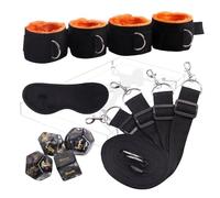 Kit multifonctionnel de 3 pièces pour l'immobilisation sur lit de yoga avec supports pour les mains et les pieds, sangles réglables en nylon doublées de polaire