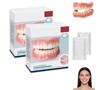 Kit Multifonctionnel De Prothèses Dentaires En Silicone, Prothèses Dentaires En Silicone À Ajuster Sur Les Dents Existantes, Kit Efficace De Rebasage De Prothès-es Dentair-es (2 sets)