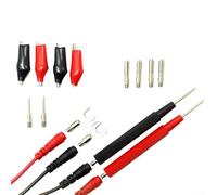 Kit multimètre numérique 16 en 1 avec sondes à pointe d'aiguille nominale 1000 V, fils flexibles isolés en PVC, clips et silicone Han