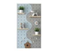 Kit mural modulaire - Étagères réglables et panneau d'affichage pour la maison, le bureau, les travaux manuels et le rangement 64,5 x 120 cm, solution de décoration murale