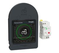 Kit Mureva EVlink - prise courant 2P+T renforcée pour véhicule électrique avec disjoncteur - IP66 gris - Schneider MUR36016