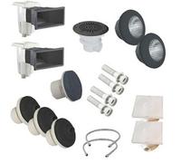 Kit N°2 pièces à sceller gris anthracite pour piscine béton