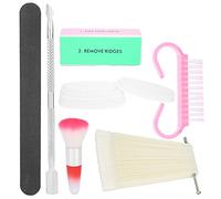 Kit Nail Art,Kit D'art D'ongle, 7pcs Dip Powder Tray Nail Art Dust Remover Powder Brush Nail Tips Display Nail File Accessories Kit D'accessoires D'art D'ongle