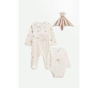 Petit Béguin - Kit Naissance 3 pièces Pyjama, Body et Doudou bébé Câlins