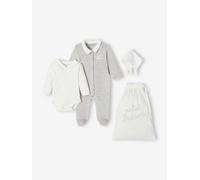 Kit naissance 6 Pièces gris chiné NAISSANCE(50CM)