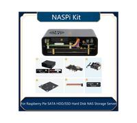 Kit NASPi+Caixa de Metal+Placa ExpansãO X823+Placa X-C1+PWM Ventilador para Raspberry Pie SATA HDD/SSD Disco RíGido NAS Storage Server