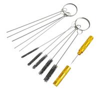 Kit Nettoyage Aérographe, 11 Set Aérographe Pistolet Lavage Nettoyage Outils, Nettoyant Airbrush Autres Outils, pour Aérographes 5 Brosses en 5 Aiguilles en Acier Inoxydable 1 Aiguille de Lavage