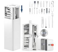 Kit Nettoyage Clavier & Smartphone 32 en 1, Kit Nettoyage PC Multifonction pour Ordinateur Portable, AirPods, iPhone & Écran, Outils de Nettoyage avec Keycap Puller & Brosse pour Gaming & Bureau
