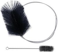 Kit Nettoyage Gaine Souple Gaine Vmc Souple Brosses de Ramonage pour Nettoyage de Cheminée (Noir)