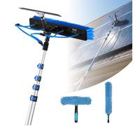 VEVOR Kit nettoyage panneaux solaires 7,99 m - Perche alu, tête rotative 180°, raclette