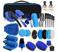Kit Nettoyage Voiture, 31 Pièces Brosse Nettoyage Voiture Kit pour L'intérieur et L'extérieur, Brosse Perceuse Nettoyage ODIPIE