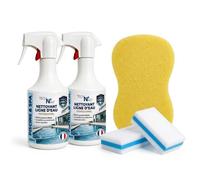 Kit nettoyant ligne d'eau - TECH N'FAST - Kit Ligne d'Eau - 2x500 ml - Compatible liner coque carrelage - Avec éponges