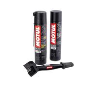 Kit nettoyant lubrifiant pour chaîne Motul C4 400 ml + C1 400 ml + brosse de nettoyage pour chaîne