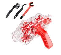 Kit nettoyant pour chaîne de bicyclette - Poussière de nettoyage de chaîne ergonomique pour moto, outil portable transparent | Entretien de la chaîne de bicyclette de construction robuste