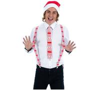 KIT NOËL TRADITIONNEL BRETELLES BONNET CRAVATE Multicolore