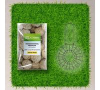 Kit nourrissage oiseaux 200 boules graisse + mangeoire métal Ø24×8 cm