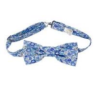 Kit nœud papillon + pochette en tissu Liberty - Raphaël - Com'1(...) - Bleu Bleu