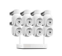 Kit NVR 8CH WiFi 3MP 1536P P2P Surveillance sans Fil | Ensemble audio PTZ de caméra de sécurité CCTV AI extérieure(2T,8 PTZ Cam With NVR)