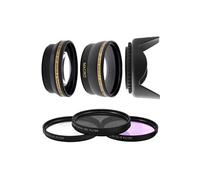 Kit Objectifs 52mm Super Telephoto Convertisseur 2,2x + Grand Angle 0,43x + Filtres UV CPL FLD + Pare Soleil pour DSLR D3200 D3100 D3300 D3000 D5000
