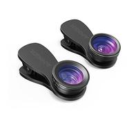 Kit Objectifs Anker - Fisheye 180° + Grand Angle 0,65x + Macro 10x pour Smartphone (Non Compatible avec Double Appareil Photo)